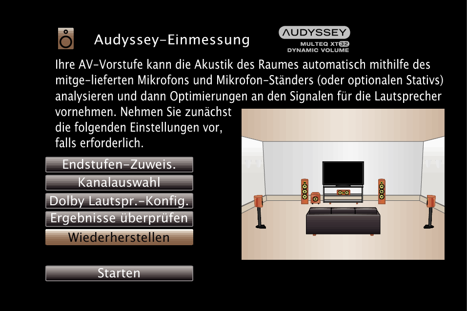 GUI Audyssey A85